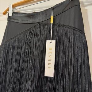 Meshki Black Fringe Pants